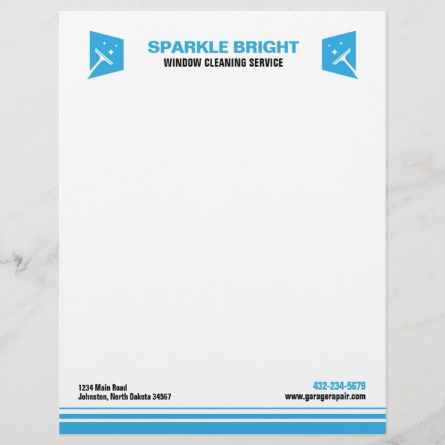 Window Cleaning Service Letterhead (Front)