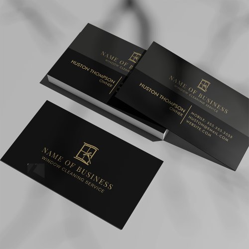 Window Cleaning Service Professional Logo Business Card