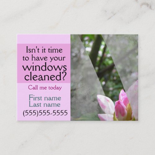 Window cleaning service promotional card template