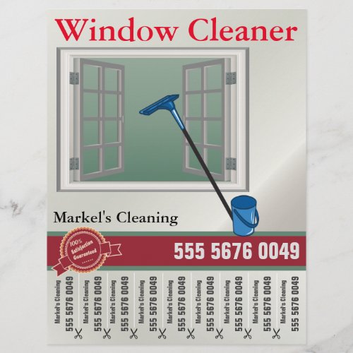 Window Cleaning Service Small Business Flyer
