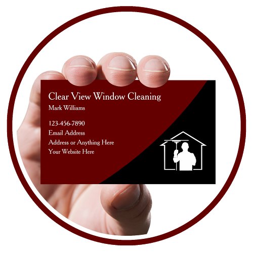 Window Cleaning Services Modern Business Cards