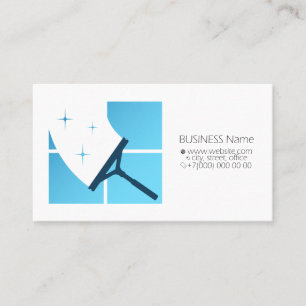 Window cleaning with scraper business card