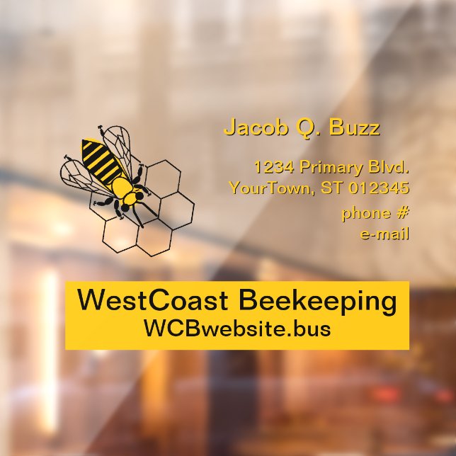 Window Cling - Bee Business (Sheet 2)