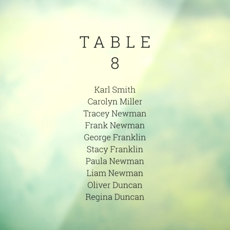 Window Cling Minimal Wedding Seating Chart Sign Zazzle