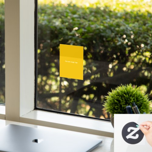 Window Cling Square uni Yellow 4 x 4