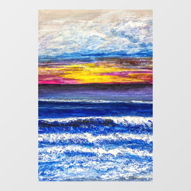 Window Cling - Sunrise Seaside (Sheet)