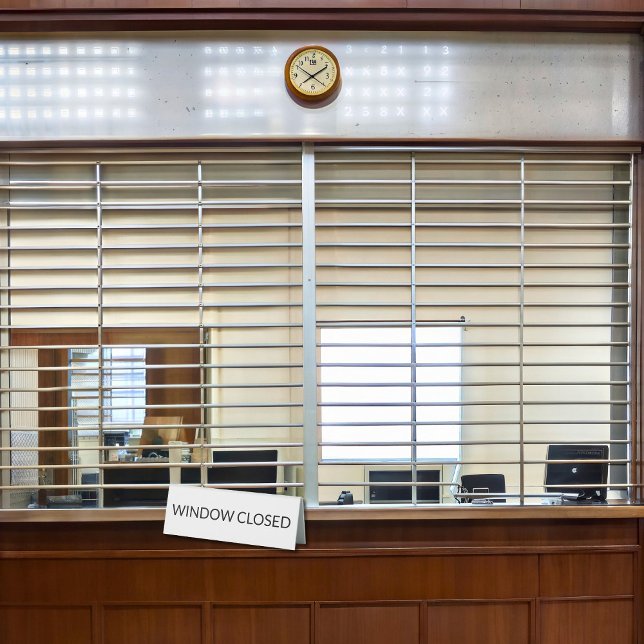 Window Closed White Table Tent (Creator Uploaded)