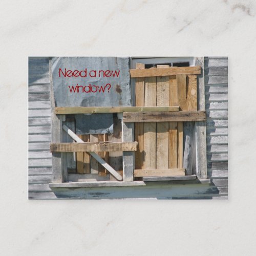 Window Construction Vintage Business Cards