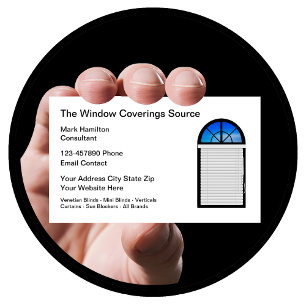 Window Coverings And Blinds Business Card