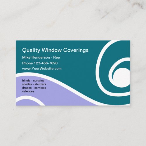 Window Coverings Business Card