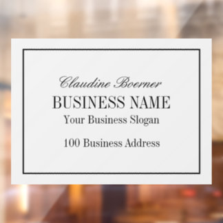 Window Decal Clings Business Home