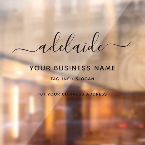 Window Decal Clings Business Home Script Name Sign