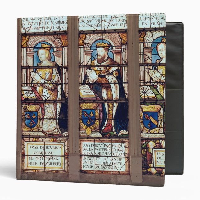 Window depicting Louis de Bourbon 3 Ring Binder (Front/Inside)