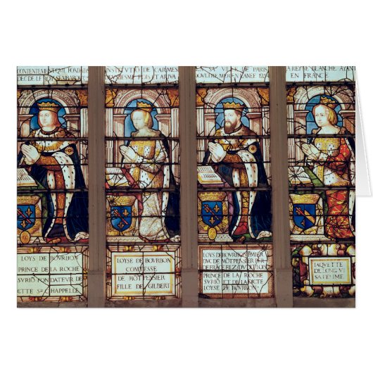 Window depicting Louis de Bourbon Cards (Front Horizontal)