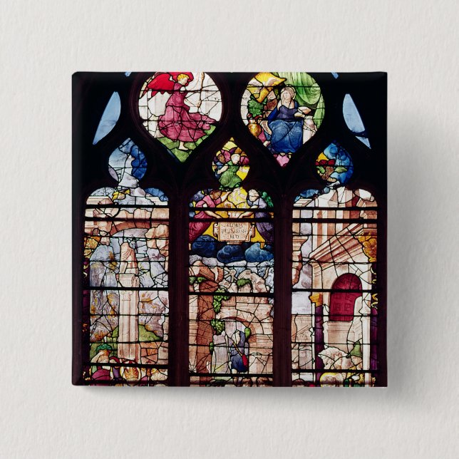 Window depicting the Nativity Pinback Button (Front)