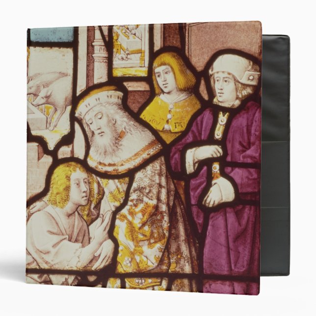 Window depicting the Return of the Prodigal Binder (Front/Inside)