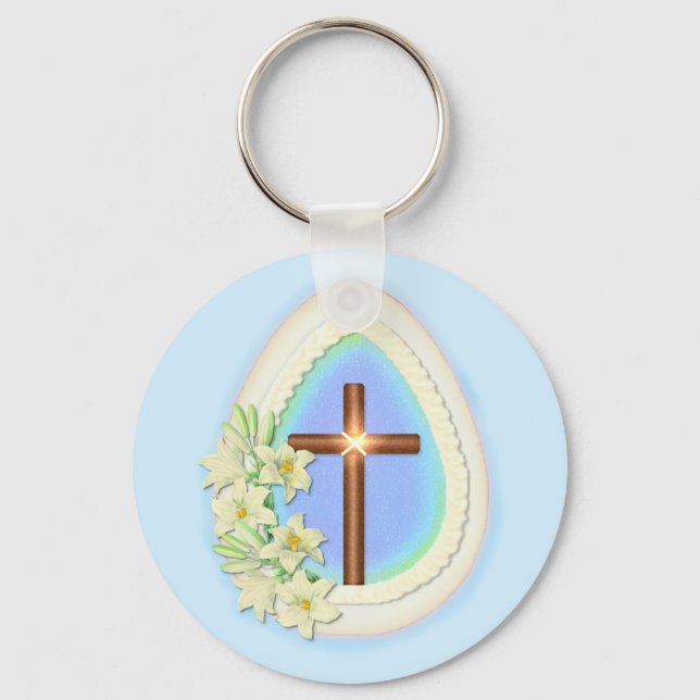 Window Egg and Cross Keychain (Front)