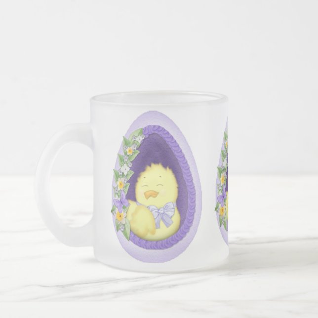 Window Egg Frosted Glass Coffee Mug (Left)