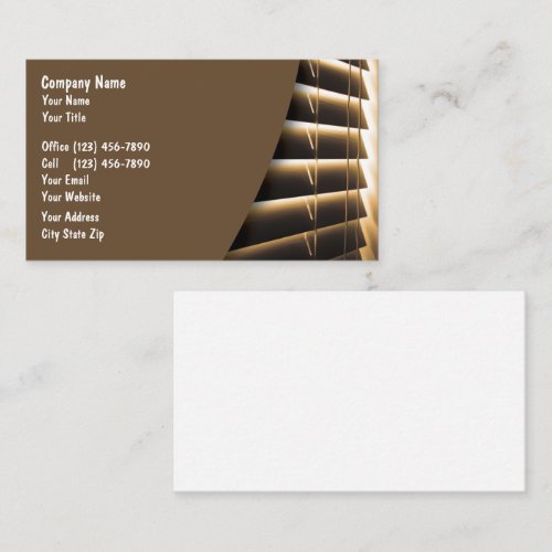 Window Fashions Business Cards