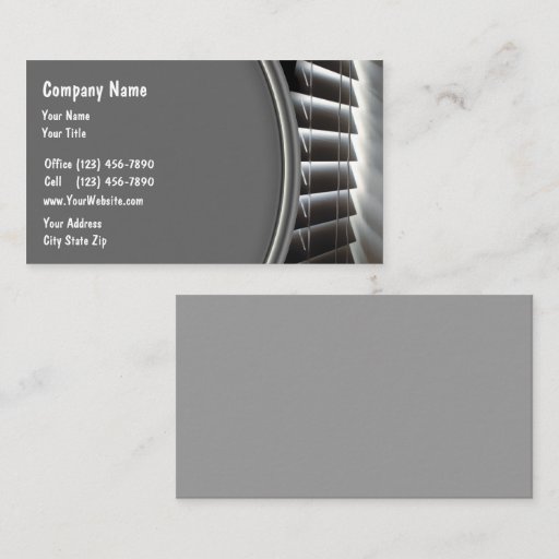Customizable Window Fashions Business Cards