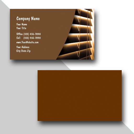 Customizable Window Fashions Business Cards