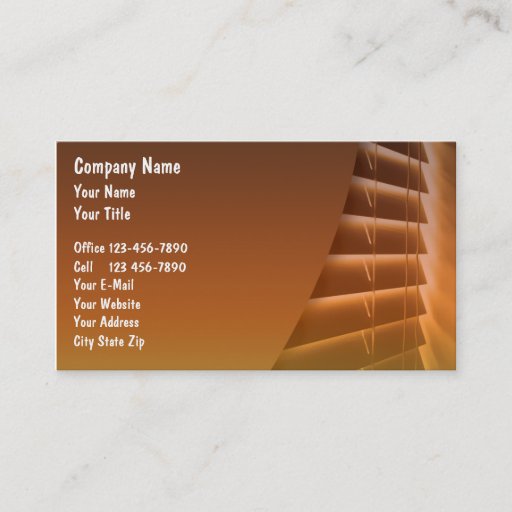 Customizable Window Fashions Business Cards