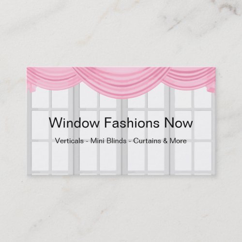 Window Fashions Modern Business Cards