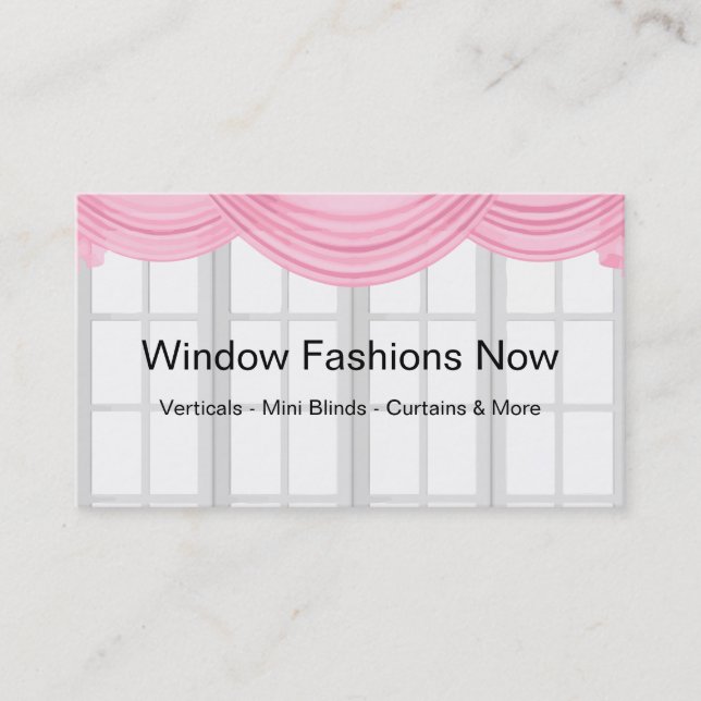 Window Fashions Modern Business Cards (Front)