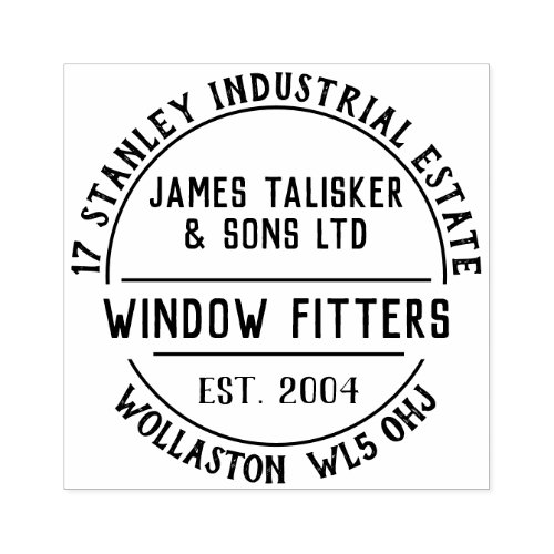 Window Fitters Rubber Stamp