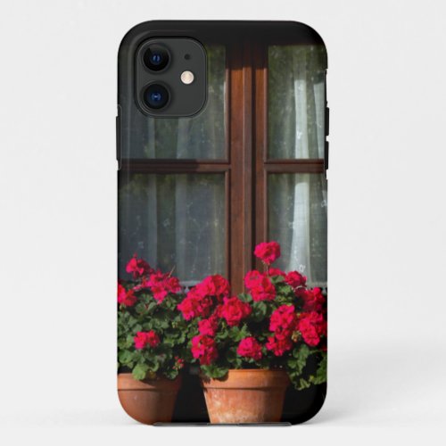 Window flower pots in village iPhone 11 case