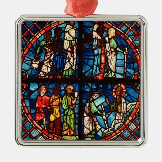 Window from the Chapel of the Virgin Metal Ornament (Front)