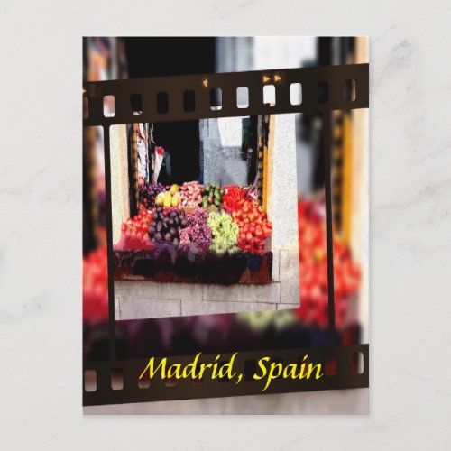 Window Fruit Market _ Madrid Spain Postcard