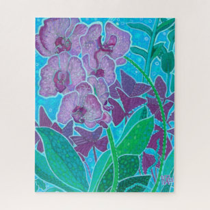 Window Garden Orchid Flowers Floral Art Painting P Jigsaw Puzzle