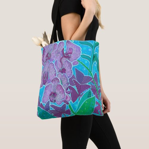 Window Garden Orchid Flowers Floral Botanical Art Tote Bag