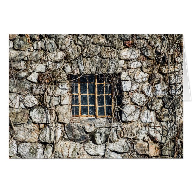 Window In A Wall Of Stone Cards (Front Horizontal)