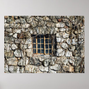 Window In A Wall Of Stone Poster