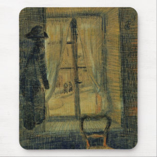 Window in Bataille Restaurant by Vincent van Gogh Mouse Pad