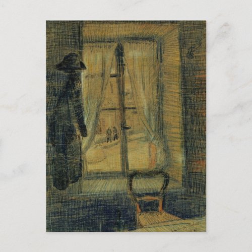 Window in Bataille Restaurant by Vincent van Gogh Postcard