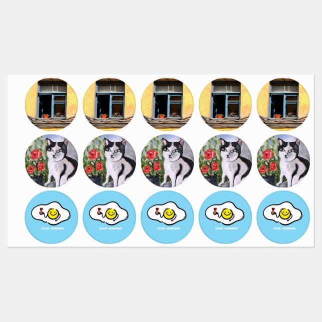 Window in Saint-Petersburg Labels (Sheet)