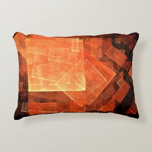 Window Light Modern Geometric Squares Abstract Art Accent Pillow (Front)