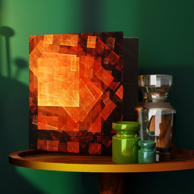 Window Light Modern Geometric Squares Abstract Art Binder (Window Light Abstract Art Binder)