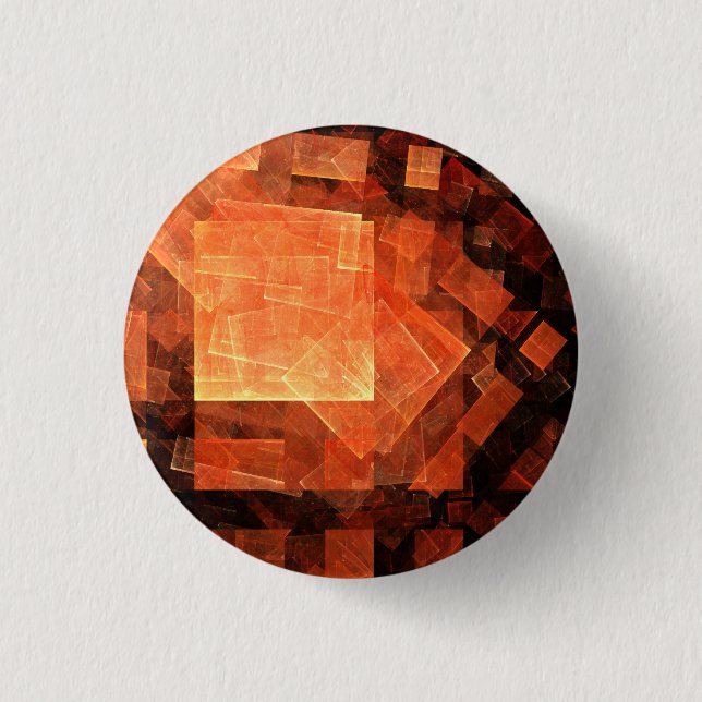 Window Light Modern Geometric Squares Abstract Art Button (Front)