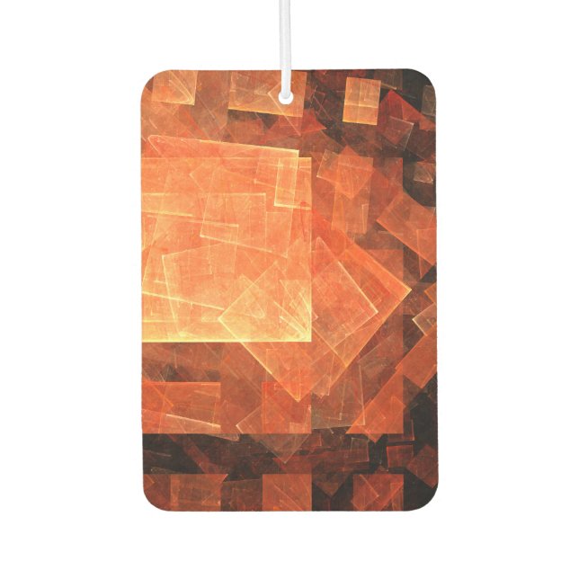 Window Light Modern Geometric Squares Abstract Art Car Air Freshener (Front)