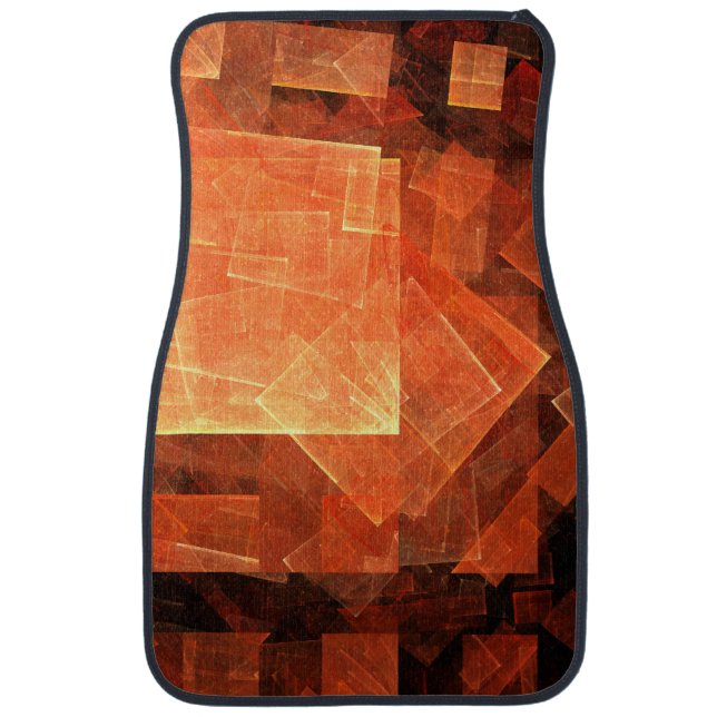 Window Light Modern Geometric Squares Abstract Art Car Floor Mat (Front)