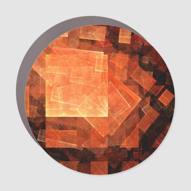 Window Light Modern Geometric Squares Abstract Art Car Magnet (Front)