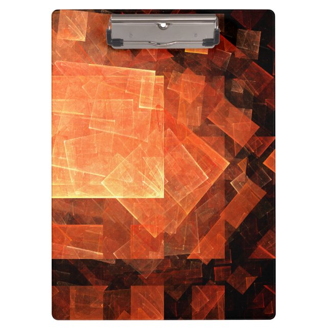 Window Light Modern Geometric Squares Abstract Art Clipboard (Front)