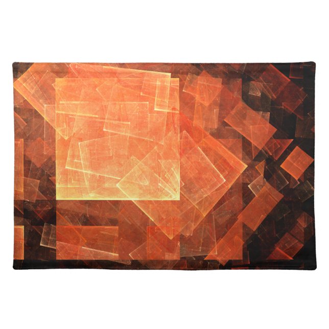 Window Light Modern Geometric Squares Abstract Art Cloth Placemat (Front)