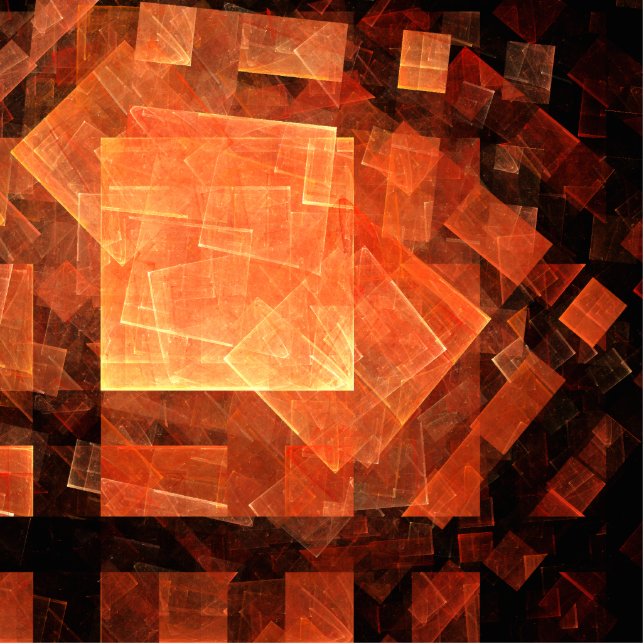 Window Light Modern Geometric Squares Abstract Art Cutout (Front)