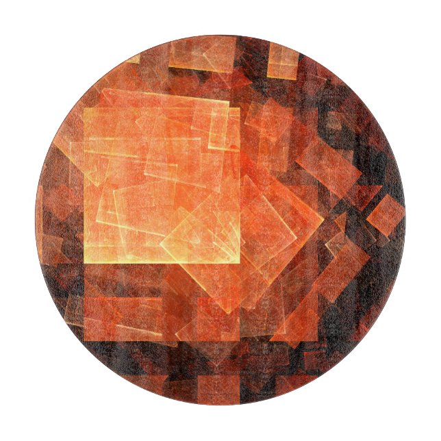 Window Light Modern Geometric Squares Abstract Art Cutting Board (Front)