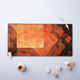 Window Light Modern Geometric Squares Abstract Art Desk Mat